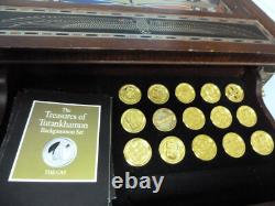 Franklin Mint Treasures of Tutankhamun Egyptian Backgammon Board gold silver pcs