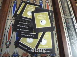 Franklin Mint Treasures of Tutankhamun Egyptian Backgammon Board gold silver pcs