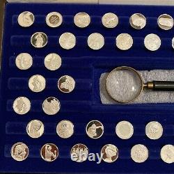 Franklin Mint Treasures of the Louvre 50 Mini Coins Collection Sterling Silver