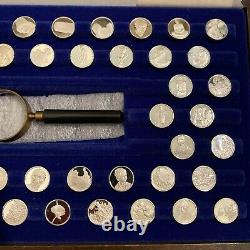 Franklin Mint Treasures of the Louvre 50 Mini Coins Collection Sterling Silver