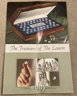 Franklin Mint Treasures of the Louvre 50 Mini Coins Collection Sterling Silver