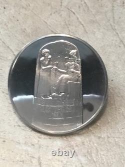 Franklin Mint Treasures of the Louvre Le Code Hammurabi 925 Silver Gr 41 Rare