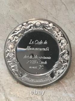 Franklin Mint Treasures of the Louvre Le Code Hammurabi 925 Silver Gr 41 Rare