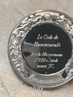 Franklin Mint Treasures of the Louvre Le Code Hammurabi 925 Silver Gr 41 Rare