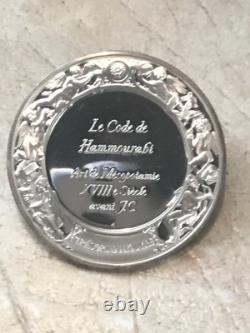 Franklin Mint Treasures of the Louvre Le Code Hammurabi 925 Silver Gr 41 Rare