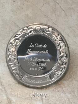 Franklin Mint Treasures of the Louvre Le Code Hammurabi 925 Silver Gr 41 Rare