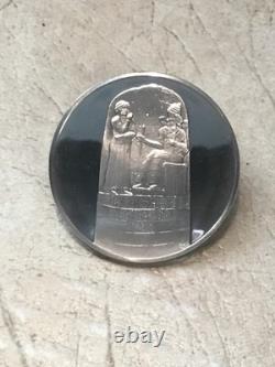 Franklin Mint Treasures of the Louvre Le Code Hammurabi 925 Silver Gr 41 Rare