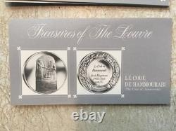 Franklin Mint Treasures of the Louvre Le Code Hammurabi 925 Silver Gr 41 Rare
