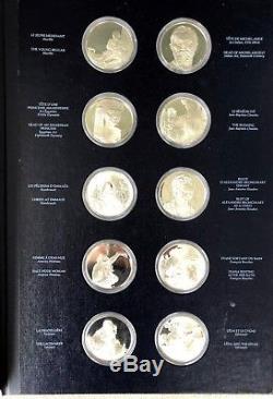 Franklin Mint Treasures of the Louvre Proof Sterling Silver 50-Coin Set With Case