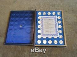 Franklin Mint Treasury Of Presidential Commemorative 35 Silver Medals Set 26mm