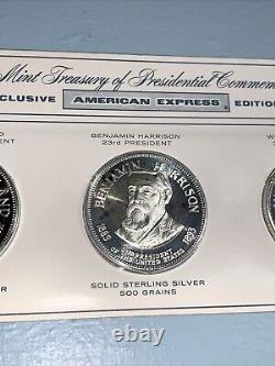 Franklin Mint Treasury Of Presidential Commemorative Medal Set Sterling Silver