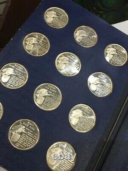 Franklin Mint Treasury Of Presidential Commemorative Medals 37.5 Troy Ounces 925