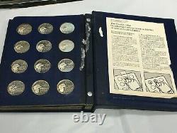 Franklin Mint Treasury Of Presidential Commemorative Medals 37.5 Troy Ounces 925