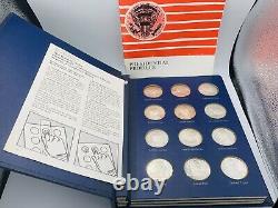 Franklin Mint Treasury Of Presidential Commemorative Medals -sterling Silver