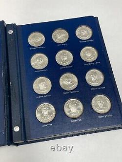 Franklin Mint Treasury Of Presidential Commemorative Silver Medals 36 PC Set