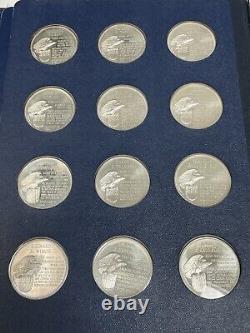 Franklin Mint Treasury Of Presidential Commemorative Silver Medals 36 PC Set