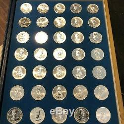 Franklin Mint Treasury Presidential Commemorative 35 Medals Sterling Silver #31D