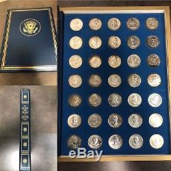 Franklin Mint Treasury Set Of 35 Sterling Presidential Commemorative Medals