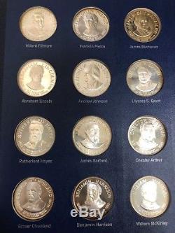 Franklin Mint Treasury Set Of 36 Sterling Presidential Commemorative Medals