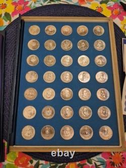Franklin Mint Treasury Sterling Silver Presidential Commemorative Medals Plus