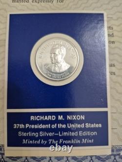 Franklin Mint Treasury Sterling Silver Presidential Commemorative Medals Plus