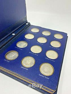 Franklin Mint Treasury of Presidential Commemorative 36 Sterling Medals 19-2895