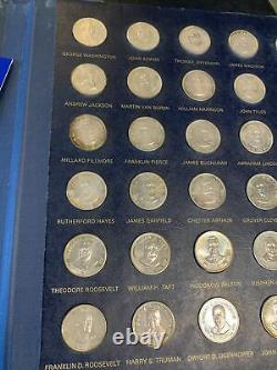 Franklin Mint Treasury of Presidential Commemorative Medals 38pc Sterling Silver