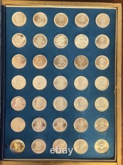 Franklin Mint Treasury of Presidential Commemorative Medals Set Sterling Silver