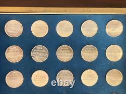 Franklin Mint Treasury of Presidential Commemorative Medals Set Sterling Silver