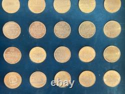 Franklin Mint Treasury of Presidential Commemorative Medals Set Sterling Silver