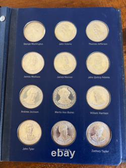 Franklin Mint Treasury of Presidential Profiles Commemorative Medals (36) 1970