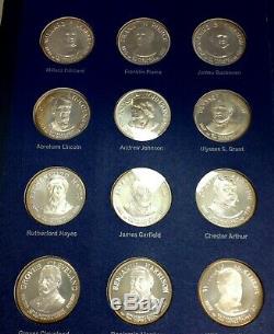 Franklin Mint Treasury of Presidential Silver Medals American Express Edition