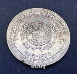 Franklin Mint United Nations 25th Anniversary 157 grams. 999 Silver