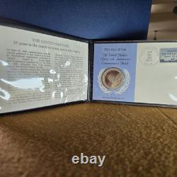 Franklin Mint United Nations 25th Anniversary Sterling Silver Proof Medal 0.925