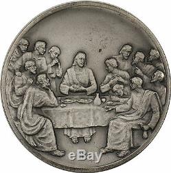 Franklin Mint Vita Christi Jesus The Last Supper 4.1ozt Silver Medal
