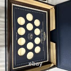 Franklin Mint White House Historical Presidential Sterling Silver Medals Case