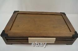 Franklin Mint Wooden Box Chest For 50 Sterling Silver Ingots BOX ONLY NOS
