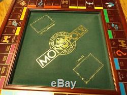 Franklin Mint Wooden Monopoly Game Silver Houses Gold Hotels Gold Tokens