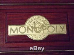 Franklin Mint Wooden Monopoly Game Silver Houses Gold Hotels Gold Tokens