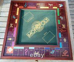 Franklin Mint Wooden Monopoly Game Silver Houses Gold Hotels Gold Tokens, Euc