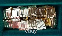 Franklin Mint Wooden Monopoly Game Silver Houses Gold Hotels Gold Tokens, Euc