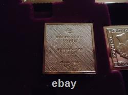 Franklin Mint Worlds First Stamps Gold Plated Sterling Silver 24 x Stamp Ingots