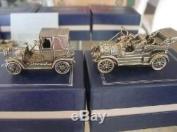 Franklin Mint complete set Silver Car Miniature
