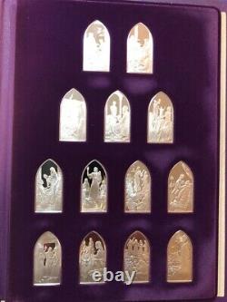 Franklin Mint sterling silver set, BOOKS OF THE BIBLE. (66) 500 gn bars. 68.75oz