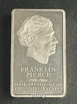 Franklin Pierce. 925 Sterling Silver Art Bar 5000 Grains (11.54 Ounces)