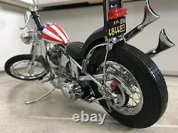 Franklin mint 110 1969 Harley Davidson Easy rider chopper Captain America 112