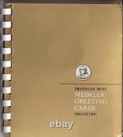 Franklin mint 1969 silver medallic christmas greeting cards Estimated 100gms