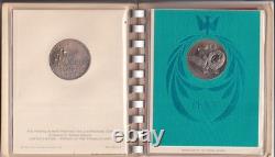 Franklin mint 1969 silver medallic christmas greeting cards Estimated 100gms