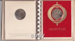 Franklin mint 1969 silver medallic christmas greeting cards Estimated 100gms