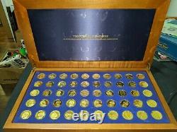 Franklin mint Founding Fathers Sterling Silver coated in 24kt gold 50 coins